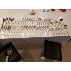Vintage 74 piece Set Frigast Silverplate Midcentury Flatware